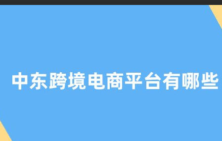 中东的跨境电商平台有哪些？卖家出海必看指南
